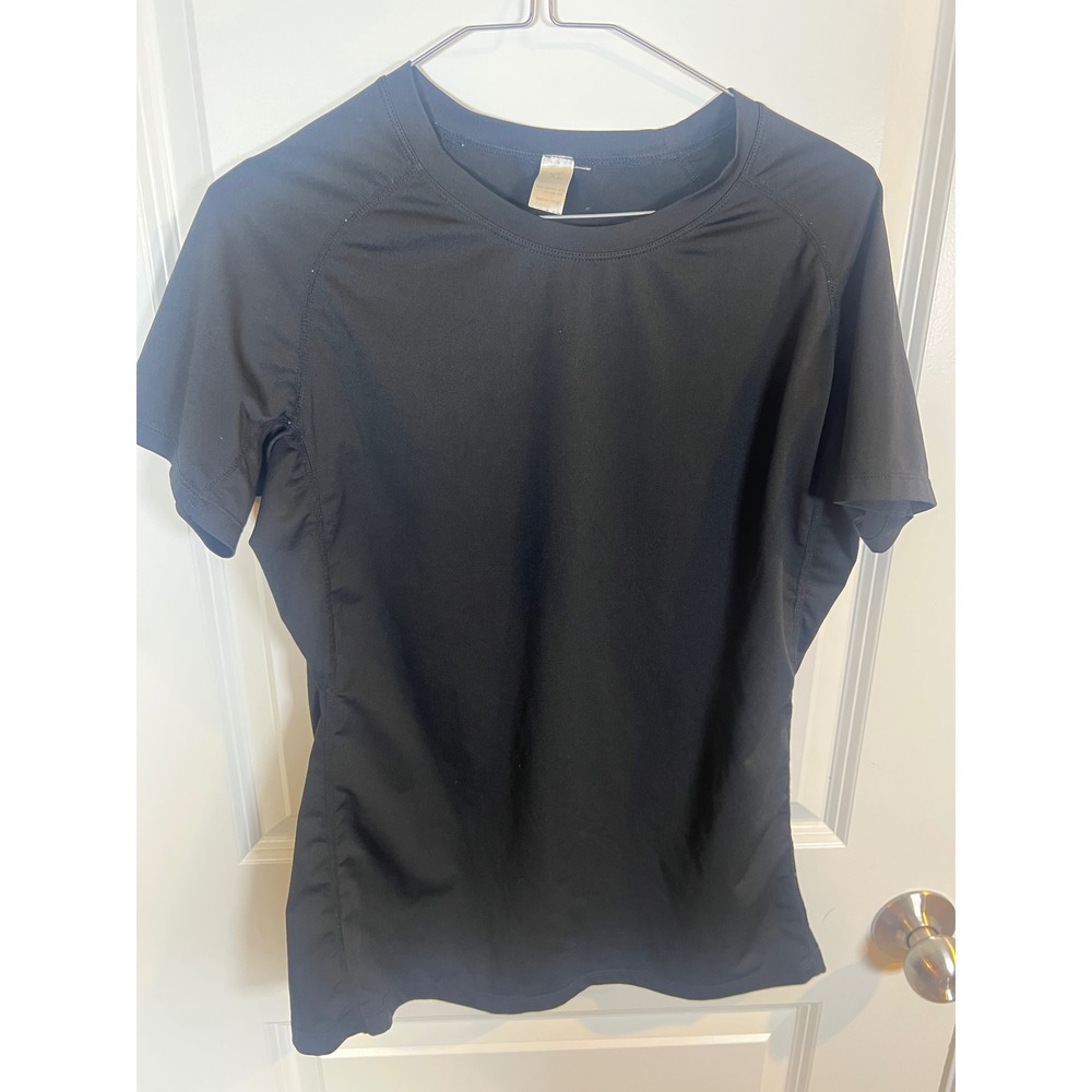 Unbranded Mens Short Sleeve Athletic T-Shirt Raglan Performance Black Size XL‎